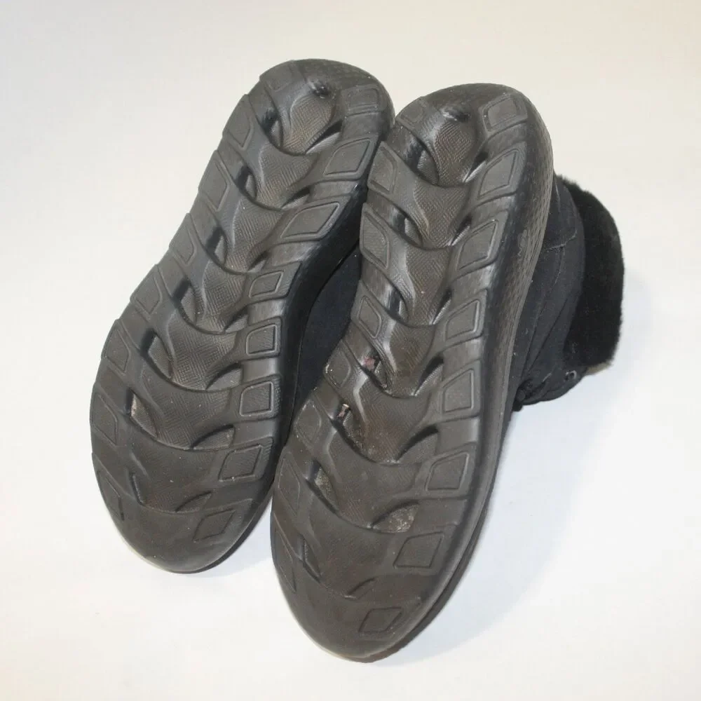 Kids Skechers Fuzzy Boots Black